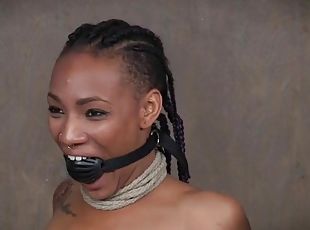 Skinny black girl bound and gagged erotically