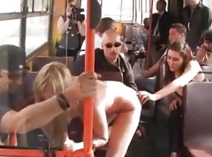 Wild sex scene on a public bus