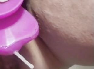 mabalahibo, dyakol-masturbation, labasan, pekpek-puke-pussy, baguhan, laruan, creampie, solo, basa