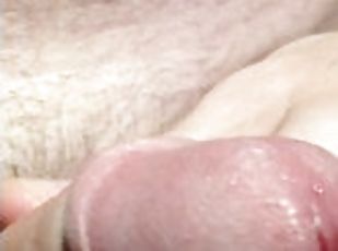 Close-up stroking - tight foreskin