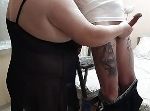 onani, mor-og-sønn, gammel, amatør, cumshot, mamma, handjob, bbw, lubben, runking