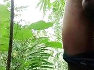 Quick masturbate while going to Hiking..