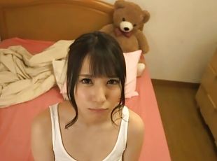 POV homemade video pf pretty wife Sonoda Mion giving a blowjob