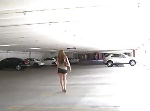 Ella Fingering Her Box In Car Park