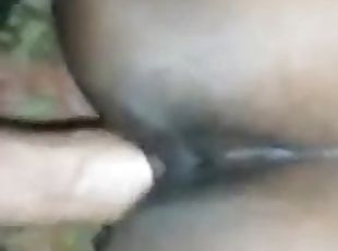 Black Tunisian wife with exposed ass gets fucked from behind