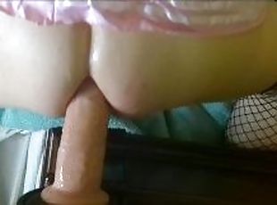 Femboy Slut Backs Her Big Ass Up (9 Inch Dildo)