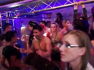 Dancing and stripping at a hot and wild party