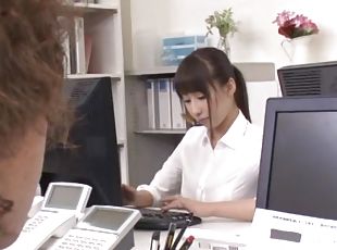 Gorgeous secretary Ayami Shunka is in for a naughty fuck surprise