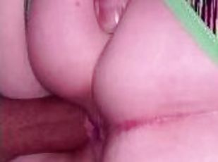 Holding my ass and pussy open while my husband fucks me????close up????