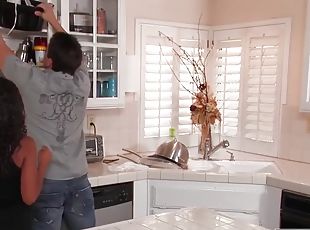 Neela sky enjoys fucking in the kitchen