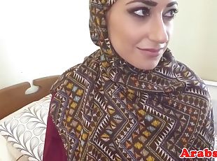 Arab amateur plowed before blowjob