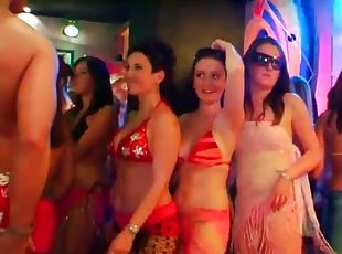 Sexy bodies writhing and banging at bikini party