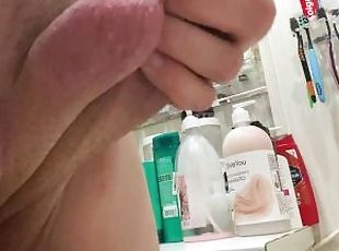 Morning boner and pissing in the bathroom POV 4K