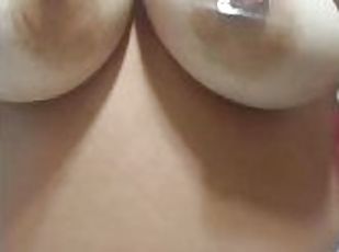 tetas-grandes, masturbación, amateur, latino, paja