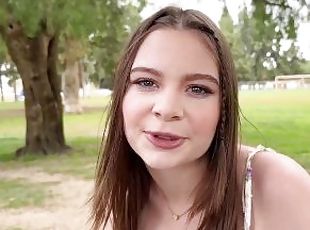 Real Teens - PAWG Brunette Teen Adrianna Jade Fucks Like A Pro In Her First Casting Scene