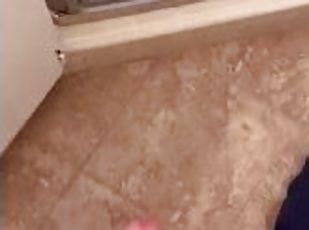 Cum in the bathroom